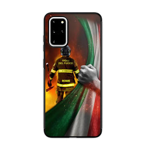 Personalized Italian Firefighter Uniform Flag Phonecase Printed 23FEB-DT01