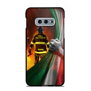 Personalized Italian Firefighter Uniform Flag Phonecase Printed 23FEB-DT01