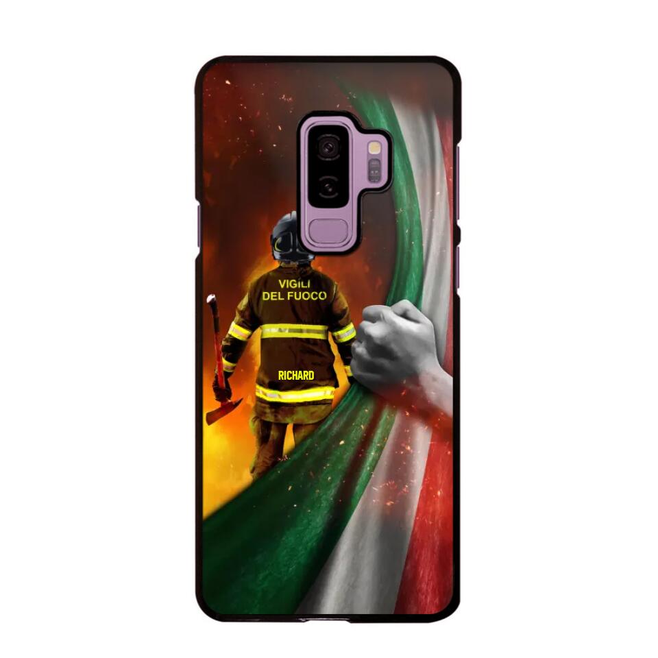 Personalized Italian Firefighter Uniform Flag Phonecase Printed 23FEB-DT01