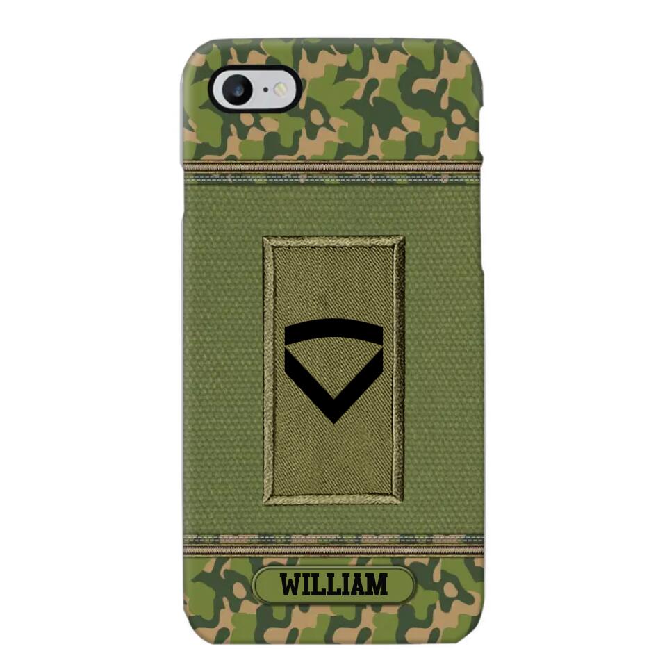 Personalized Norwegian Soldier/Veteran Phonecase Printed 23JAN-DT31