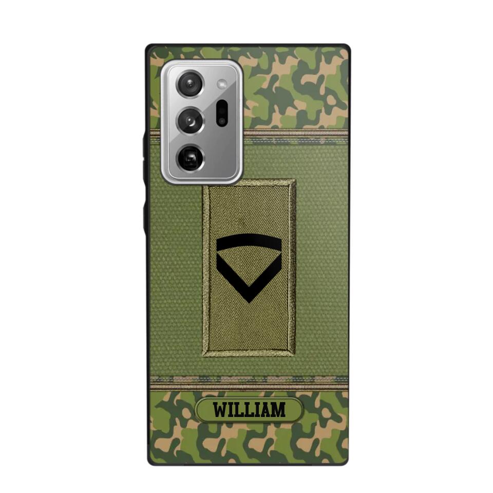 Personalized Norwegian Soldier/Veteran Phonecase Printed 23JAN-DT31