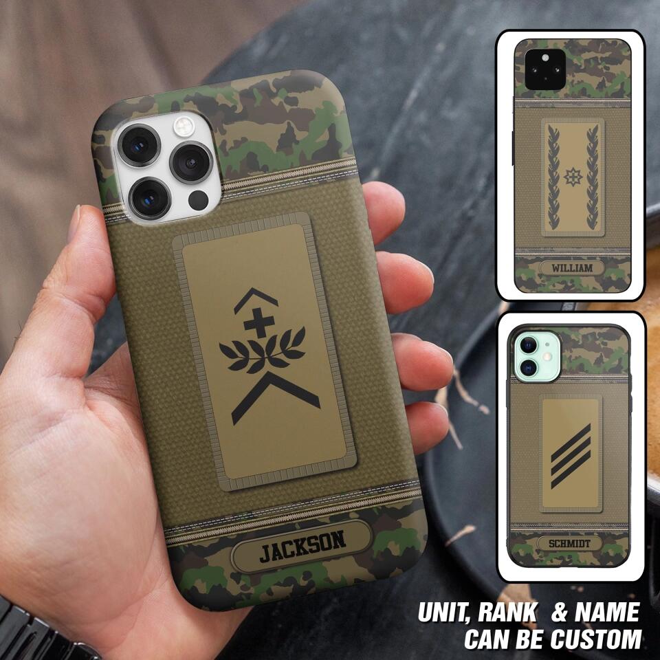 Personalized Swiss Soldier/Veteran Phonecase Printed 23JAN-DT31