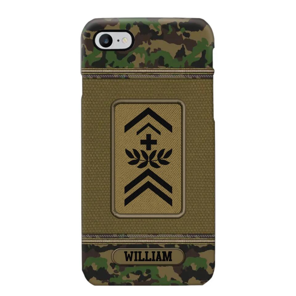 Personalized Swiss Soldier/Veteran Phonecase Printed 23JAN-DT31