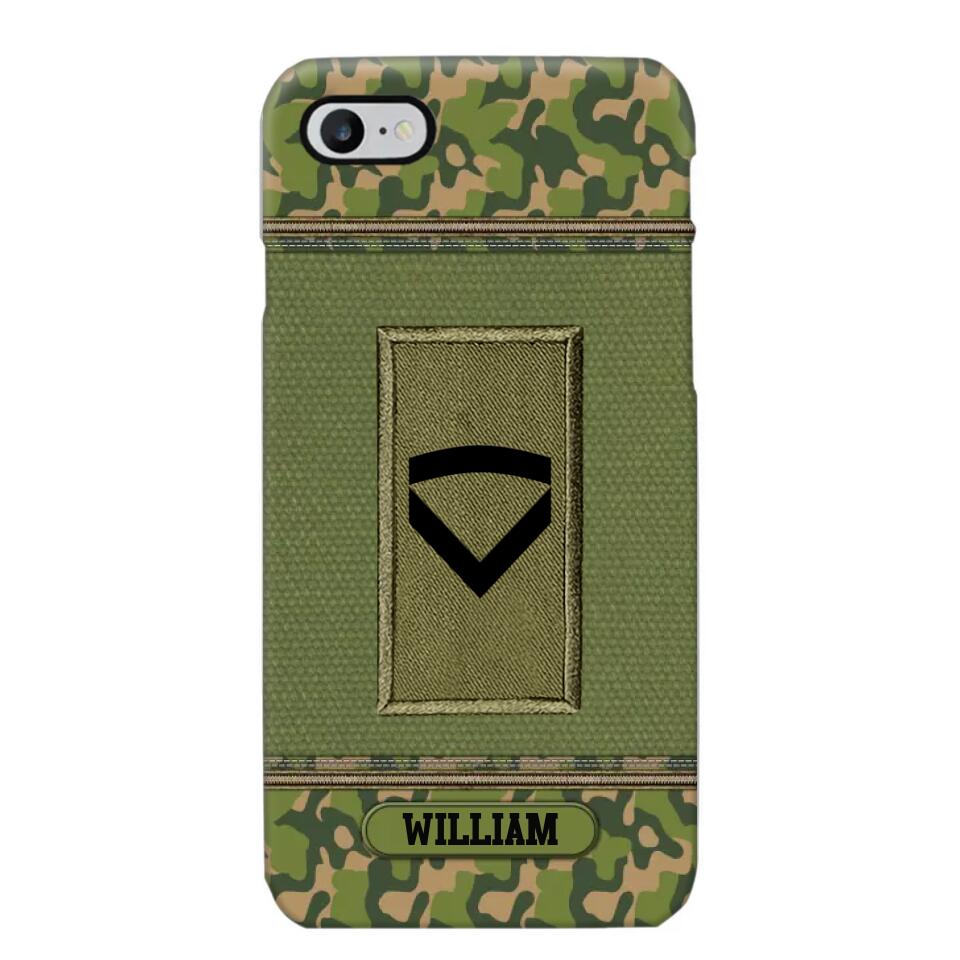 Personalized Norwegian Soldier/Veteran Phonecase Printed 23JAN-DT31