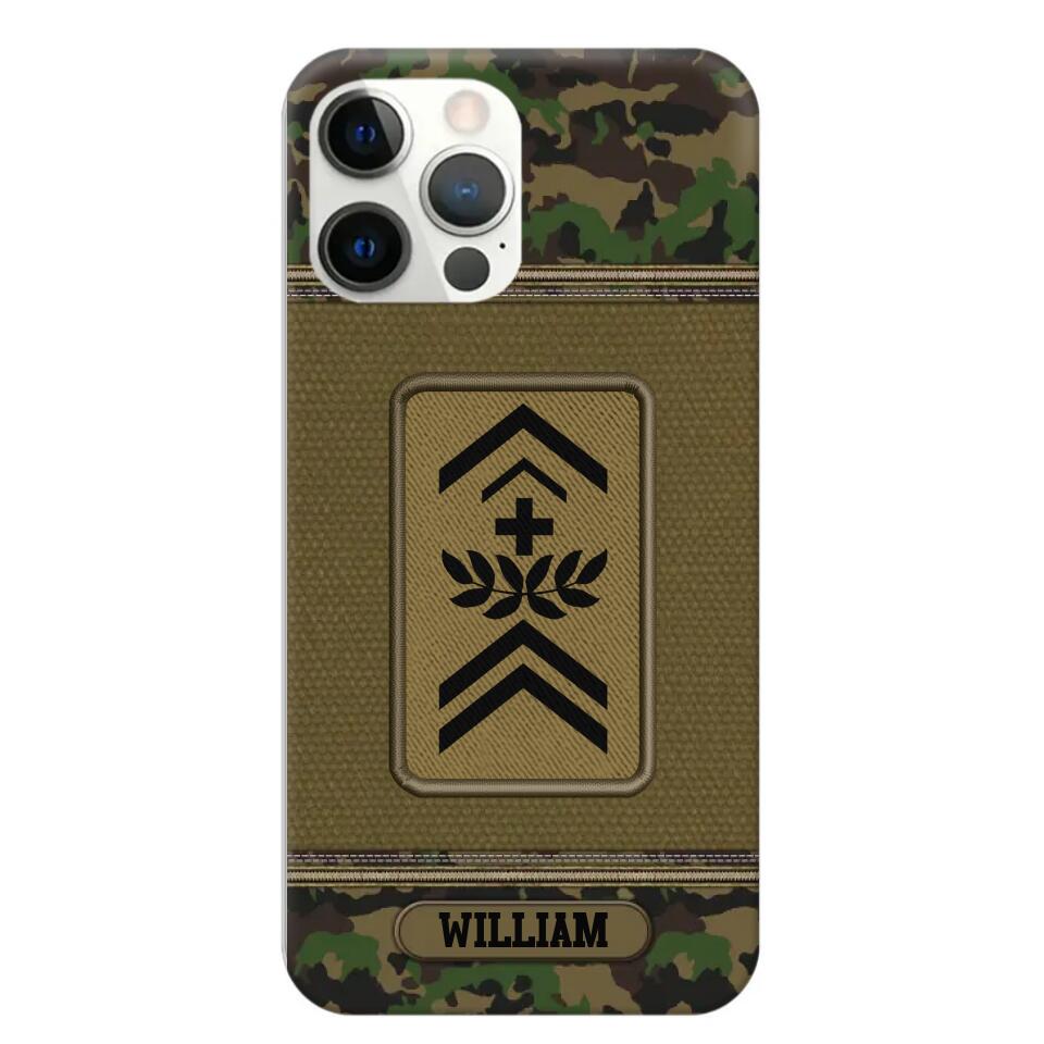 Personalized Swiss Soldier/Veteran Phonecase Printed 23JAN-DT31