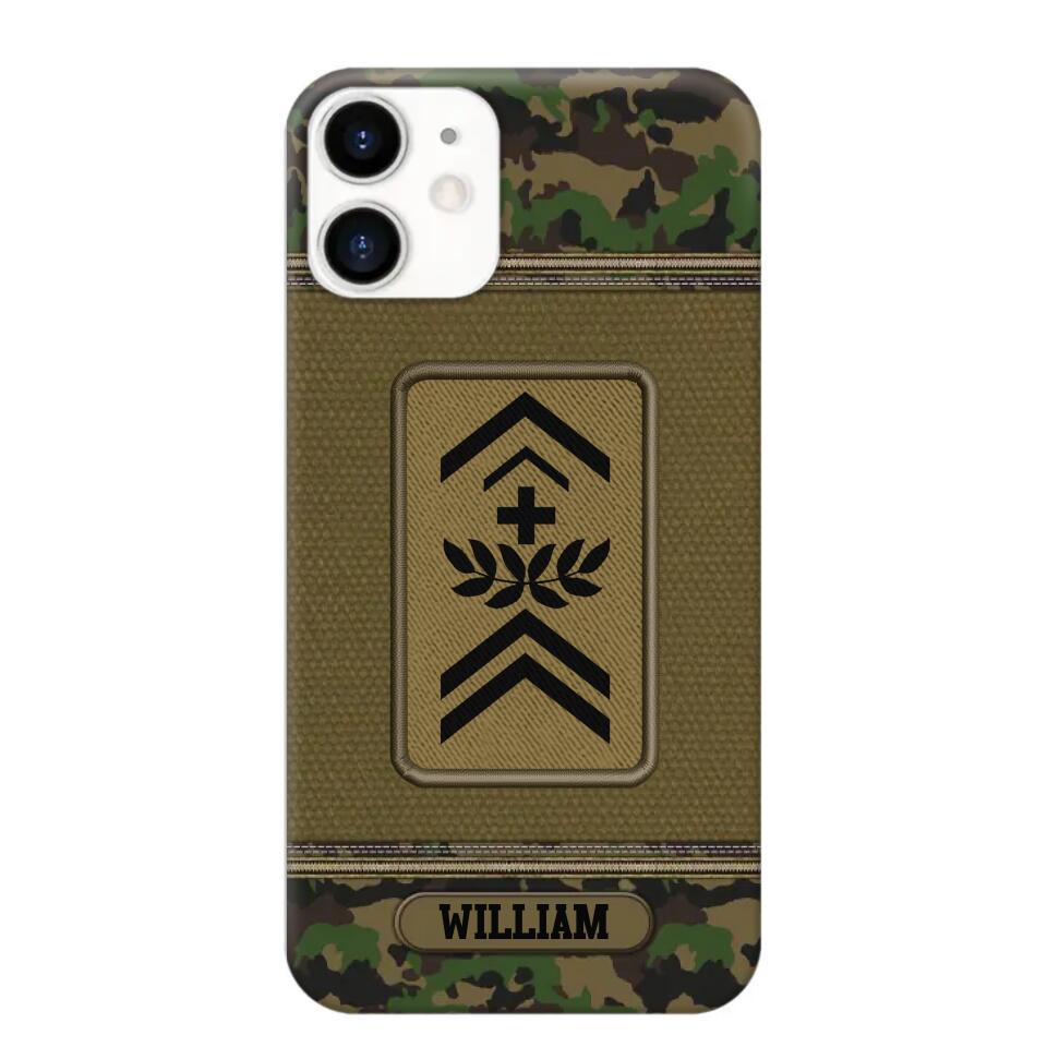 Personalized Swiss Soldier/Veteran Phonecase Printed 23JAN-DT31