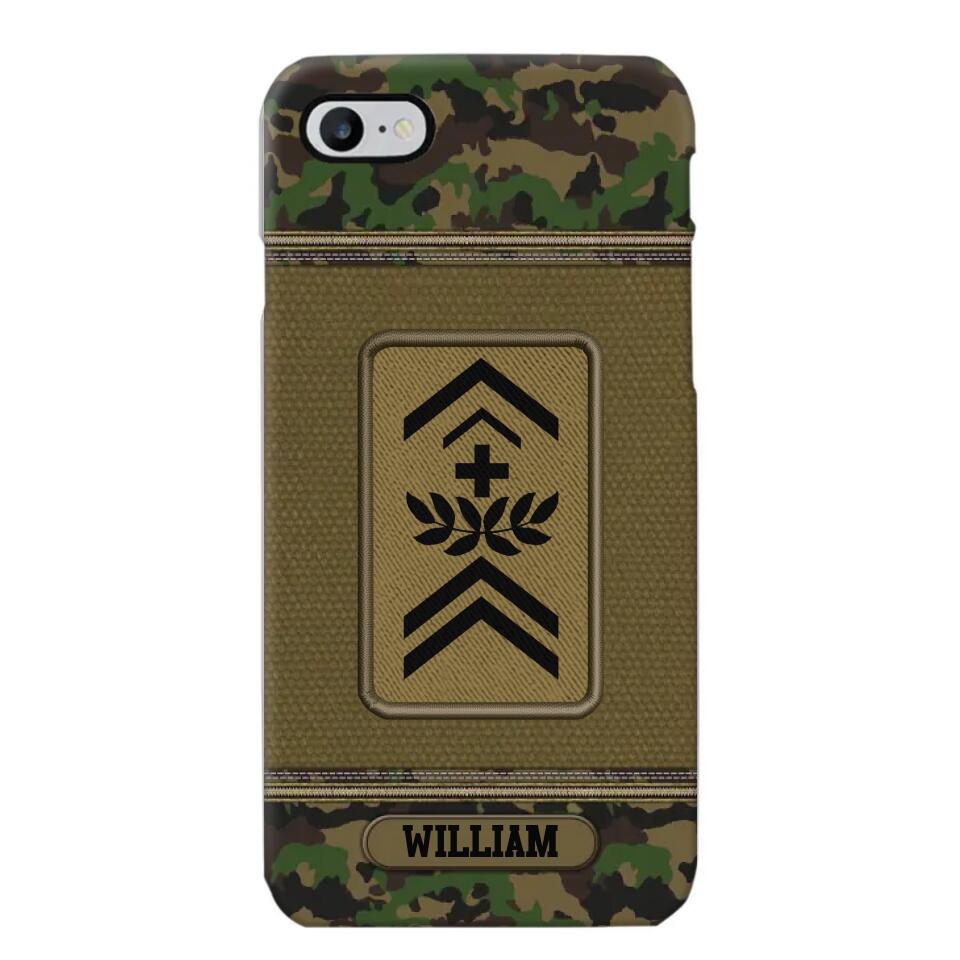 Personalized Swiss Soldier/Veteran Phonecase Printed 23JAN-DT31