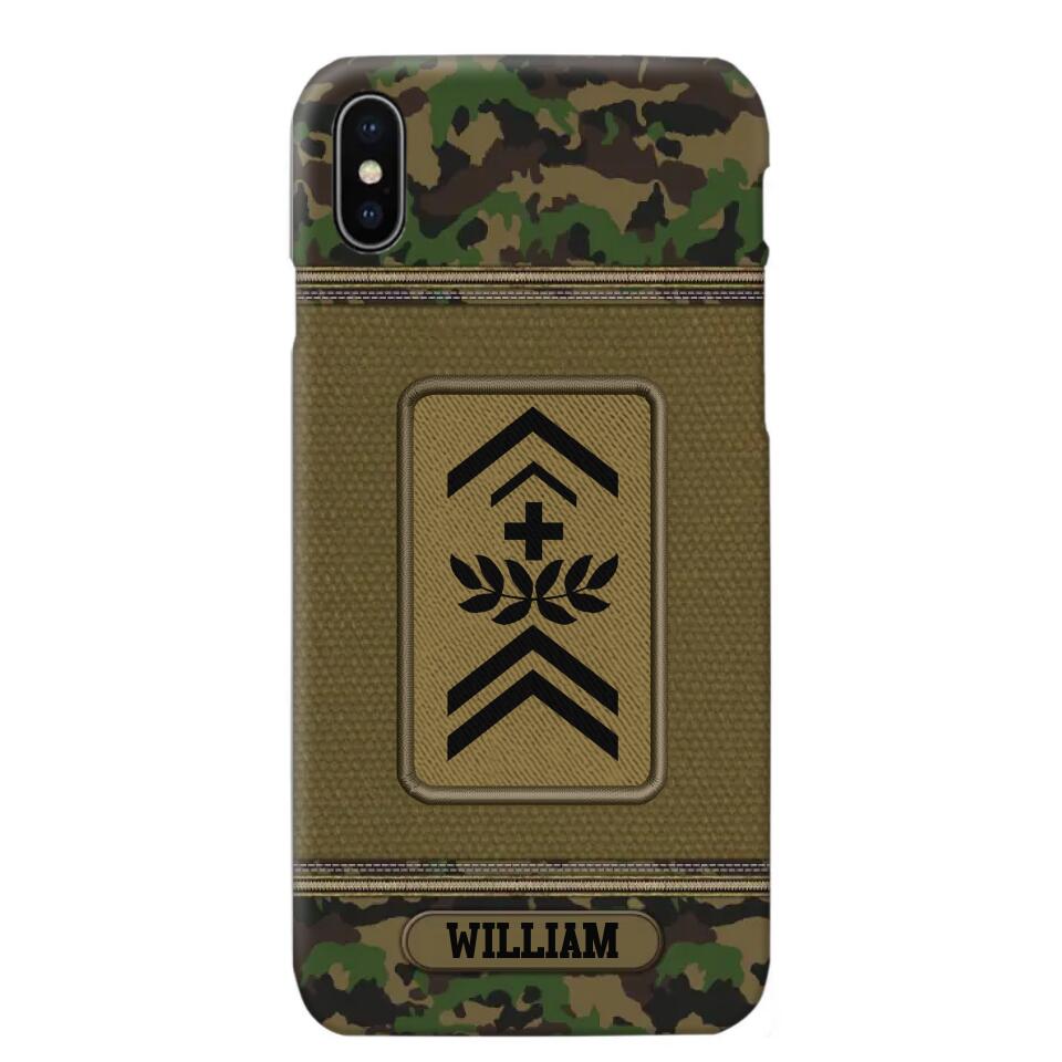 Personalized Swiss Soldier/Veteran Phonecase Printed 23JAN-DT31