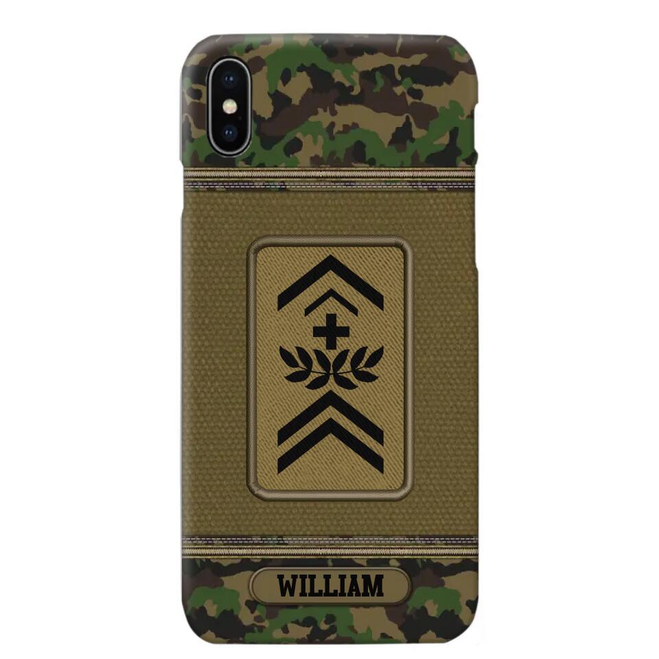 Personalized Swiss Soldier/Veteran Phonecase Printed 23JAN-DT31