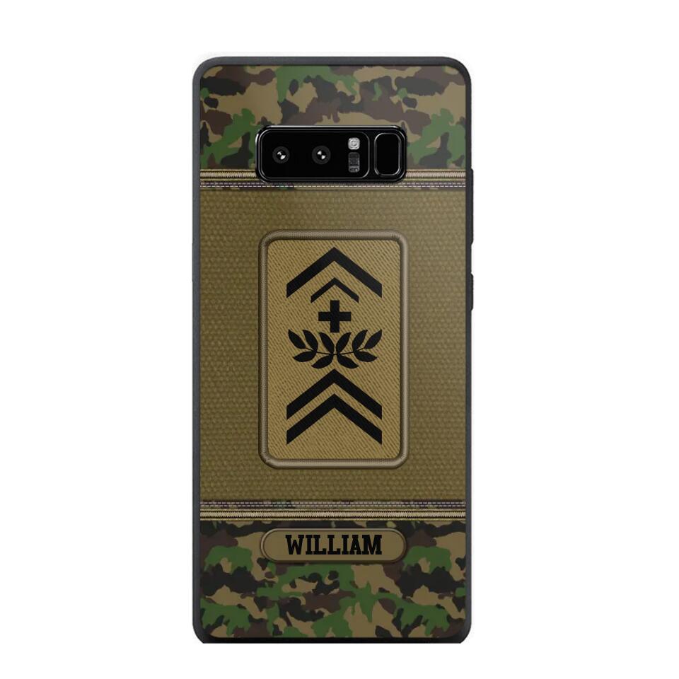 Personalized Swiss Soldier/Veteran Phonecase Printed 23JAN-DT31