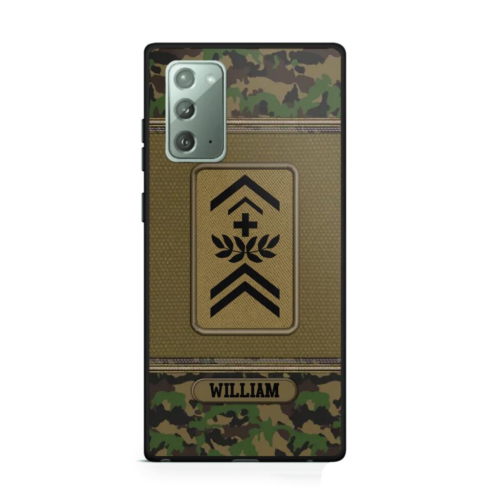 Personalized Swiss Soldier/Veteran Phonecase Printed 23JAN-DT31