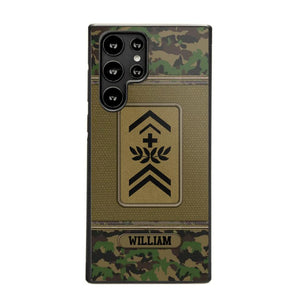 Personalized Swiss Soldier/Veteran Phonecase Printed 23JAN-DT31