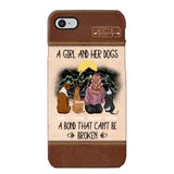 Personalized A Girl And Her Dogs A Bond That Can't Be Broken Phonecase Printed 23FEB-VD02