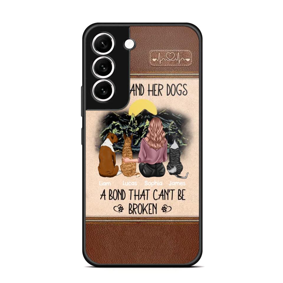 Personalized A Girl And Her Dogs A Bond That Can't Be Broken Phonecase Printed 23FEB-VD02