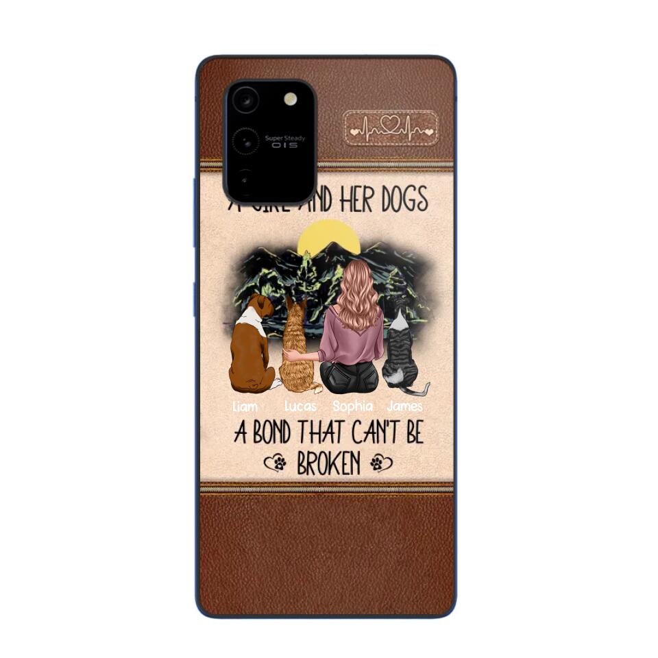 Personalized A Girl And Her Dogs A Bond That Can't Be Broken Phonecase Printed 23FEB-VD02