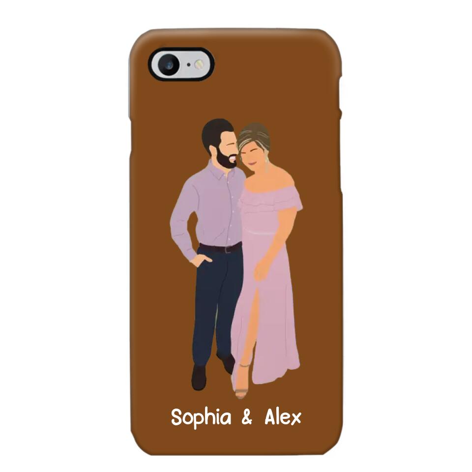 Personalized Your Couple Image Art Phonecase Printed QTVD0202