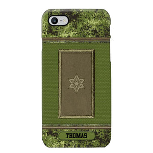 Personalized Danish Soldier/ Veteran Rank Camo Phonecase Printed 23FEB-DT03