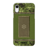 Personalized Danish Soldier/ Veteran Rank Camo Phonecase Printed 23FEB-DT03