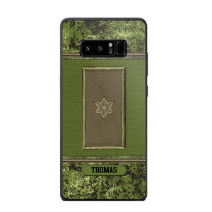 Personalized Danish Soldier/ Veteran Rank Camo Phonecase Printed 23FEB-DT03