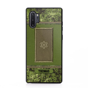 Personalized Danish Soldier/ Veteran Rank Camo Phonecase Printed 23FEB-DT03