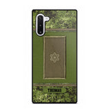 Personalized Danish Soldier/ Veteran Rank Camo Phonecase Printed 23FEB-DT03