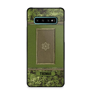 Personalized Danish Soldier/ Veteran Rank Camo Phonecase Printed 23FEB-DT03