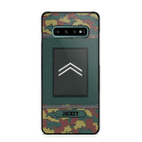 Personalized Belgium Soldier/ Veteran Rank Camo Phonecase Printed 23FEB-DT03