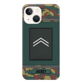 Personalized Belgium Soldier/ Veteran Rank Camo Phonecase Printed 23FEB-DT03