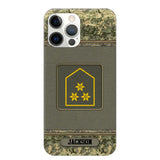 Personalized Austrian Soldier/ Veteran Rank Camo Phonecase Printed 23FEB-DT03