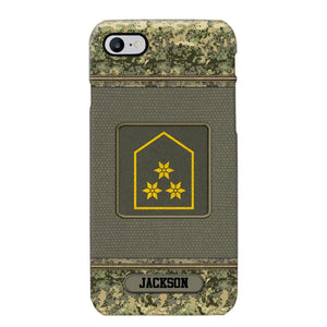 Personalized Austrian Soldier/ Veteran Rank Camo Phonecase Printed 23FEB-DT03