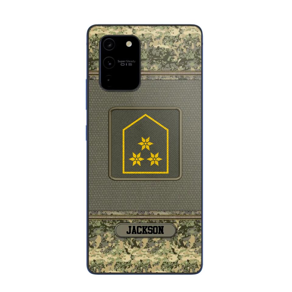 Personalized Austrian Soldier/ Veteran Rank Camo Phonecase Printed 23FEB-DT03