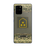 Personalized Austrian Soldier/ Veteran Rank Camo Phonecase Printed 23FEB-DT03