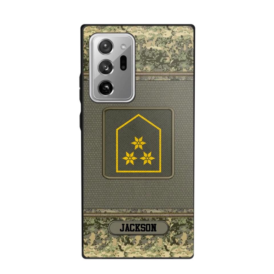 Personalized Austrian Soldier/ Veteran Rank Camo Phonecase Printed 23FEB-DT03