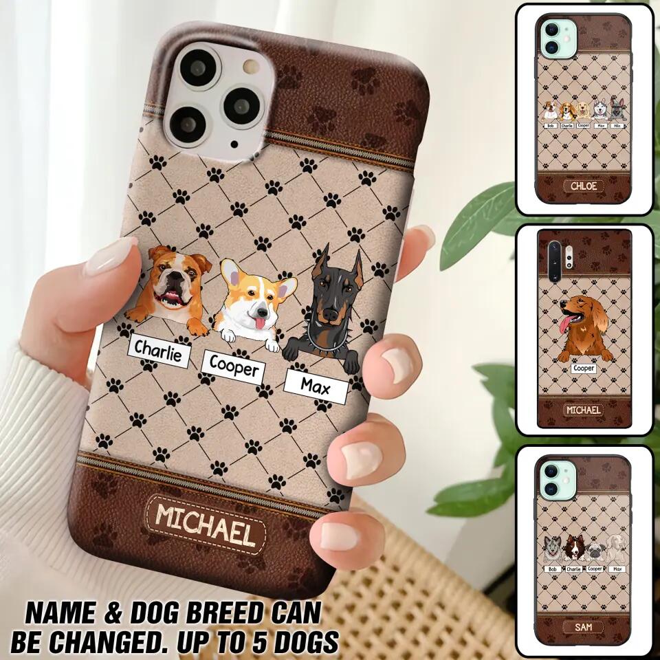 Personalized Dog Lovers Paw Background Phonecase Printed 23FEB-VD03