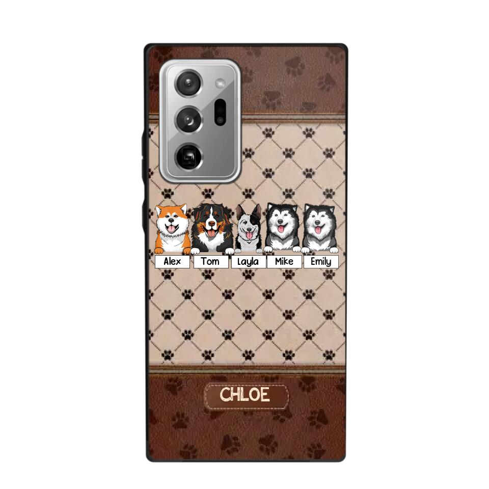 Personalized Dog Lovers Paw Background Phonecase Printed 23FEB-VD03