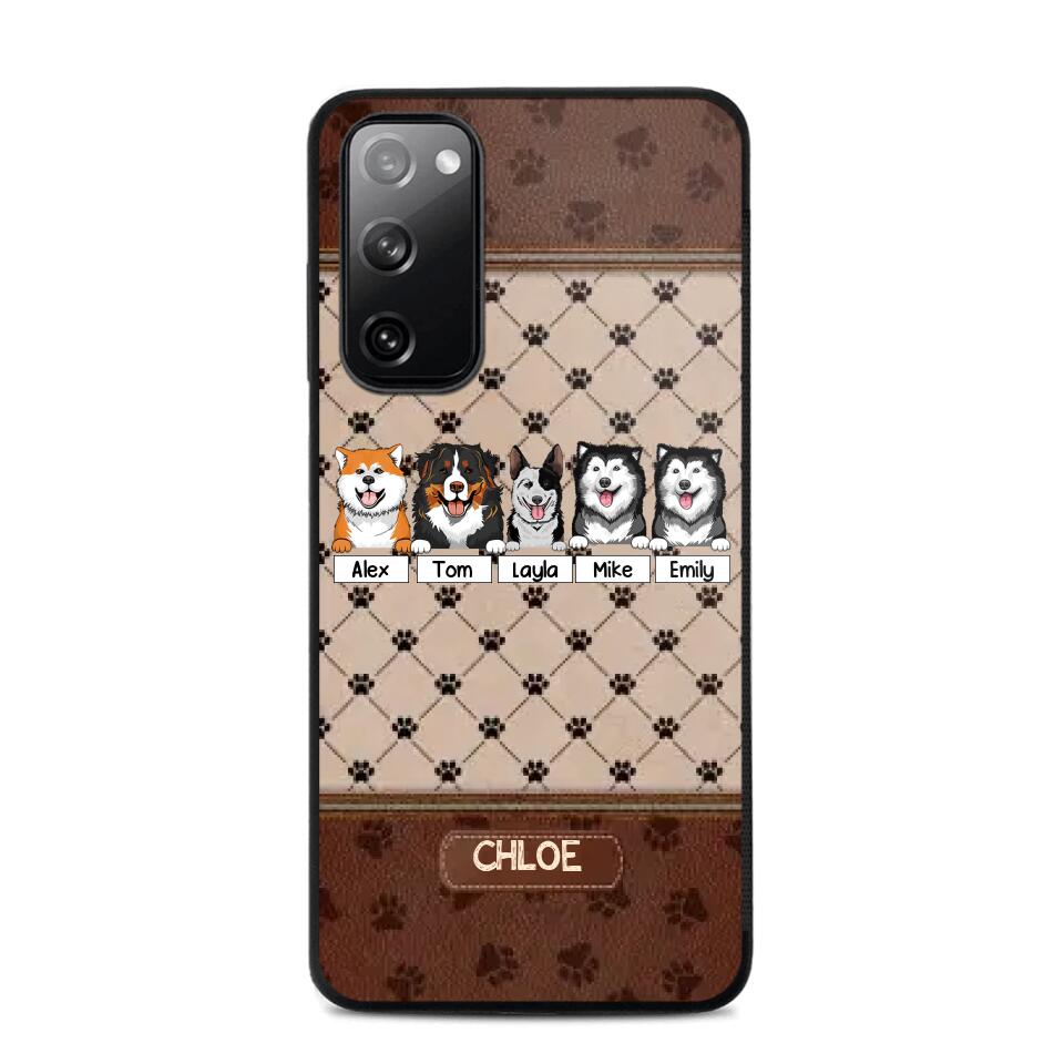 Personalized Dog Lovers Paw Background Phonecase Printed 23FEB-VD03