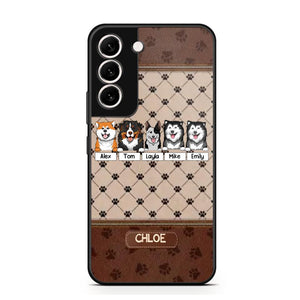 Personalized Dog Lovers Paw Background Phonecase Printed 23FEB-VD03