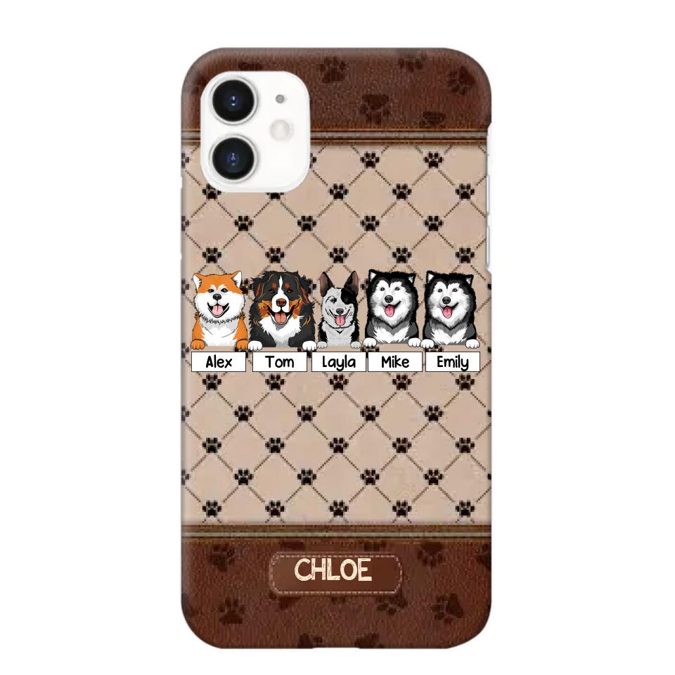 Personalized Dog Lovers Paw Background Phonecase Printed 23FEB-VD03