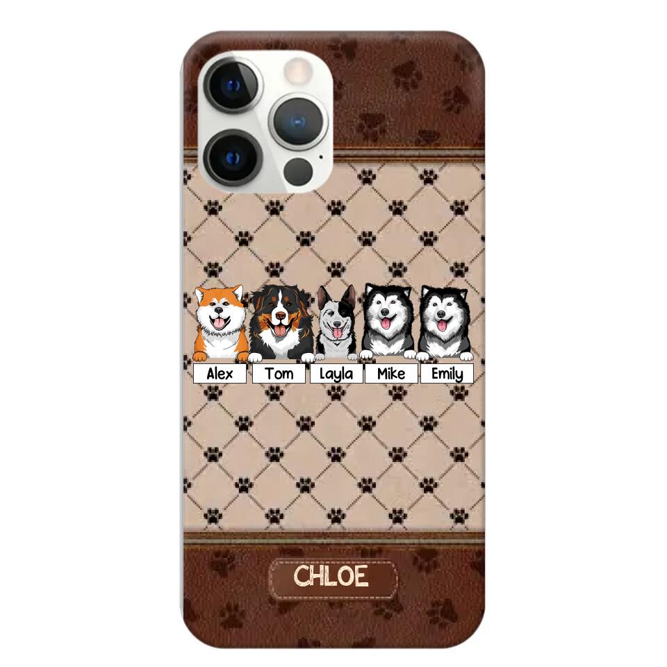 Personalized Dog Lovers Paw Background Phonecase Printed 23FEB-VD03