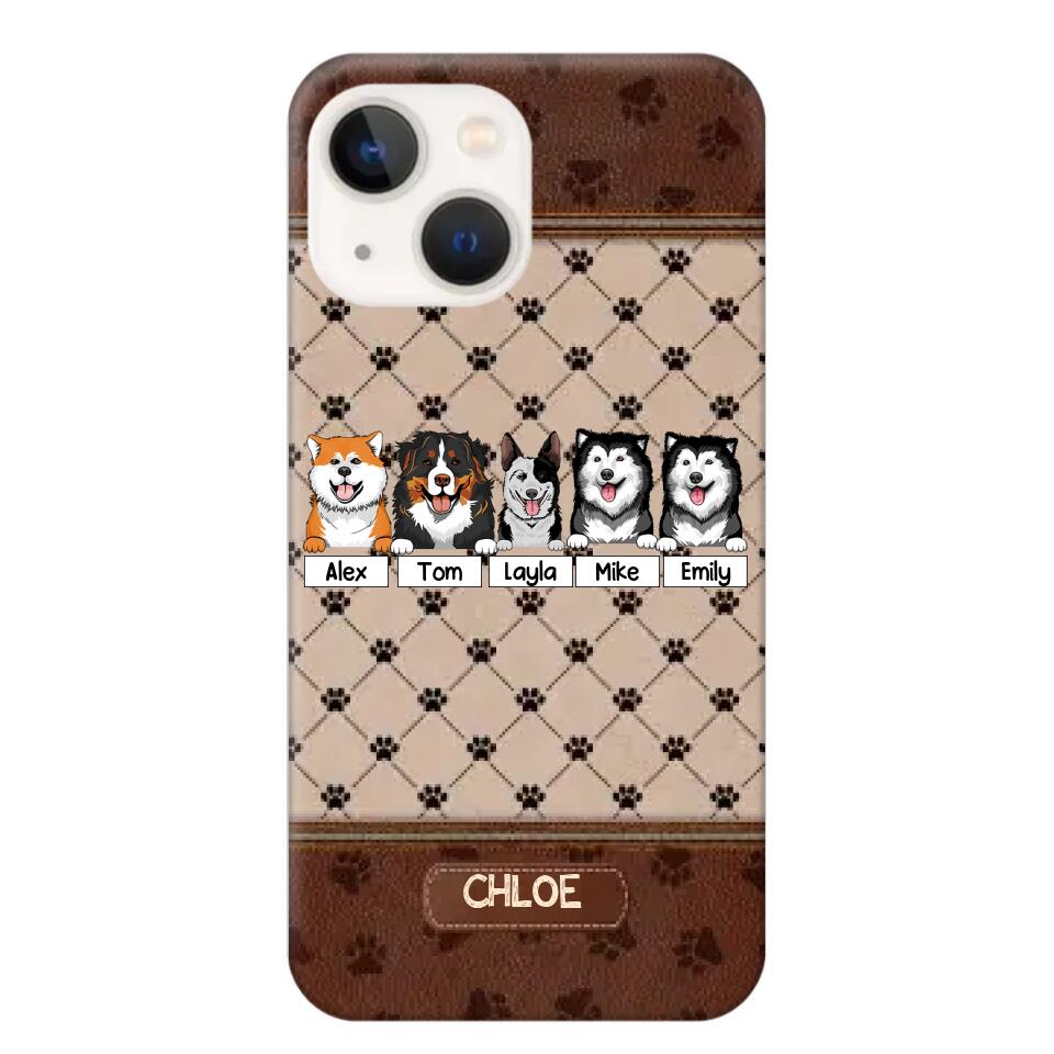 Personalized Dog Lovers Paw Background Phonecase Printed 23FEB-VD03