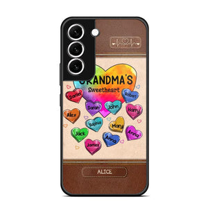 Personalized Grandma's Sweetheart & Kid Name Phonecase Printed 23FEB-VD06