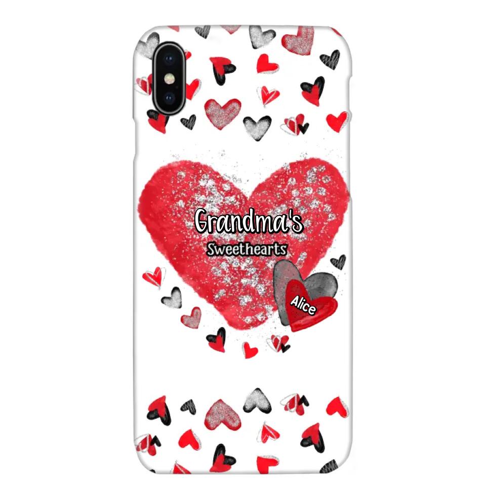 Personalized Grandma's Sweethearts & Kid's Name Phonecase Printed 23FEB-VD08