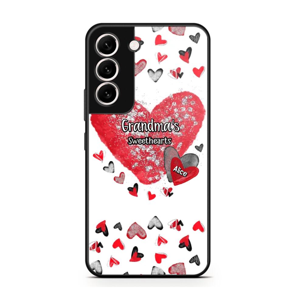 Personalized Grandma's Sweethearts & Kid's Name Phonecase Printed 23FEB-VD08