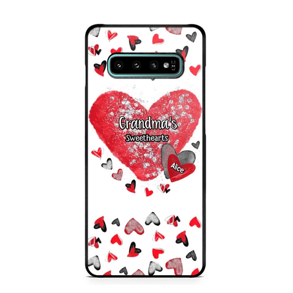 Personalized Grandma's Sweethearts & Kid's Name Phonecase Printed 23FEB-VD08