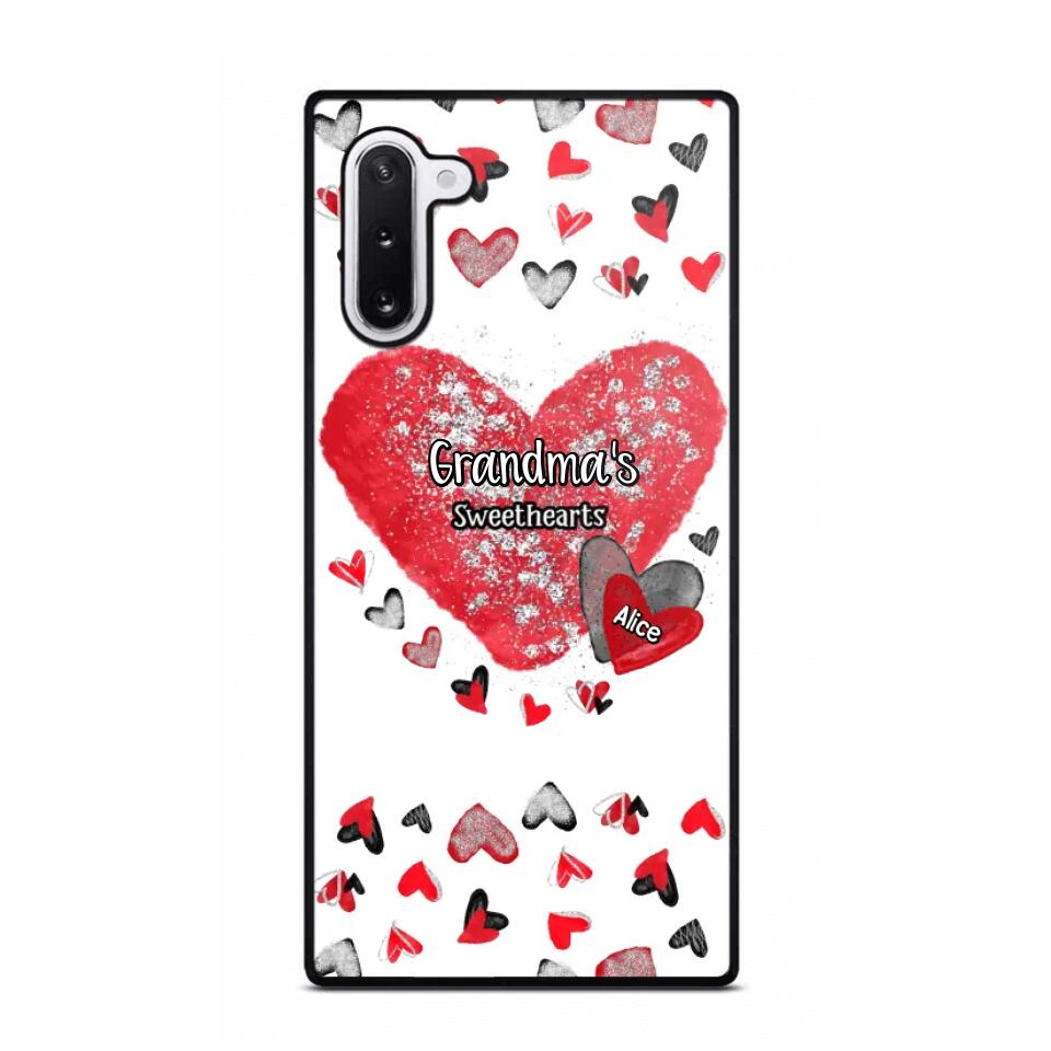 Personalized Grandma's Sweethearts & Kid's Name Phonecase Printed 23FEB-VD08