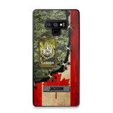 Personalized Canadian Soldier/ Veteran Rank Camo Flag Phonecase Printed 23FEB-DT09