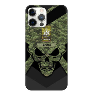 Personalized Canadian Soldier/ Veteran Rank Camo with Name Phonecase Printed 23FEB-HQ10