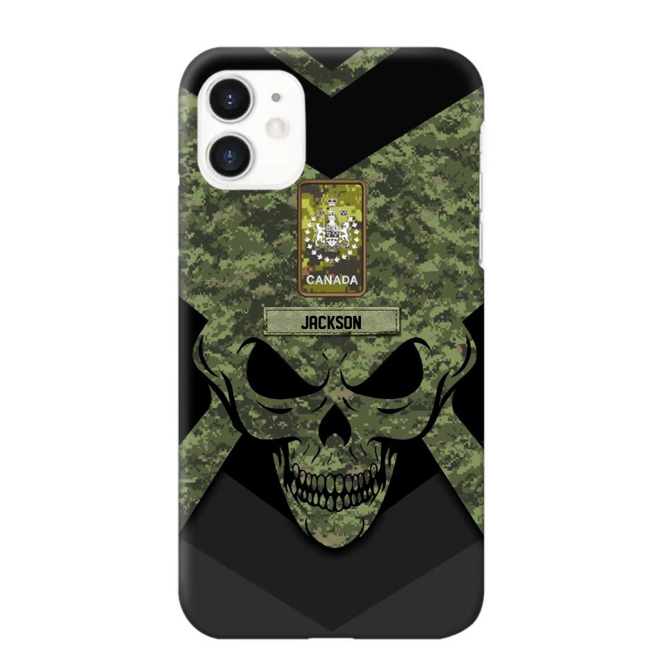 Personalized Canadian Soldier/ Veteran Rank Camo with Name Phonecase Printed 23FEB-HQ10