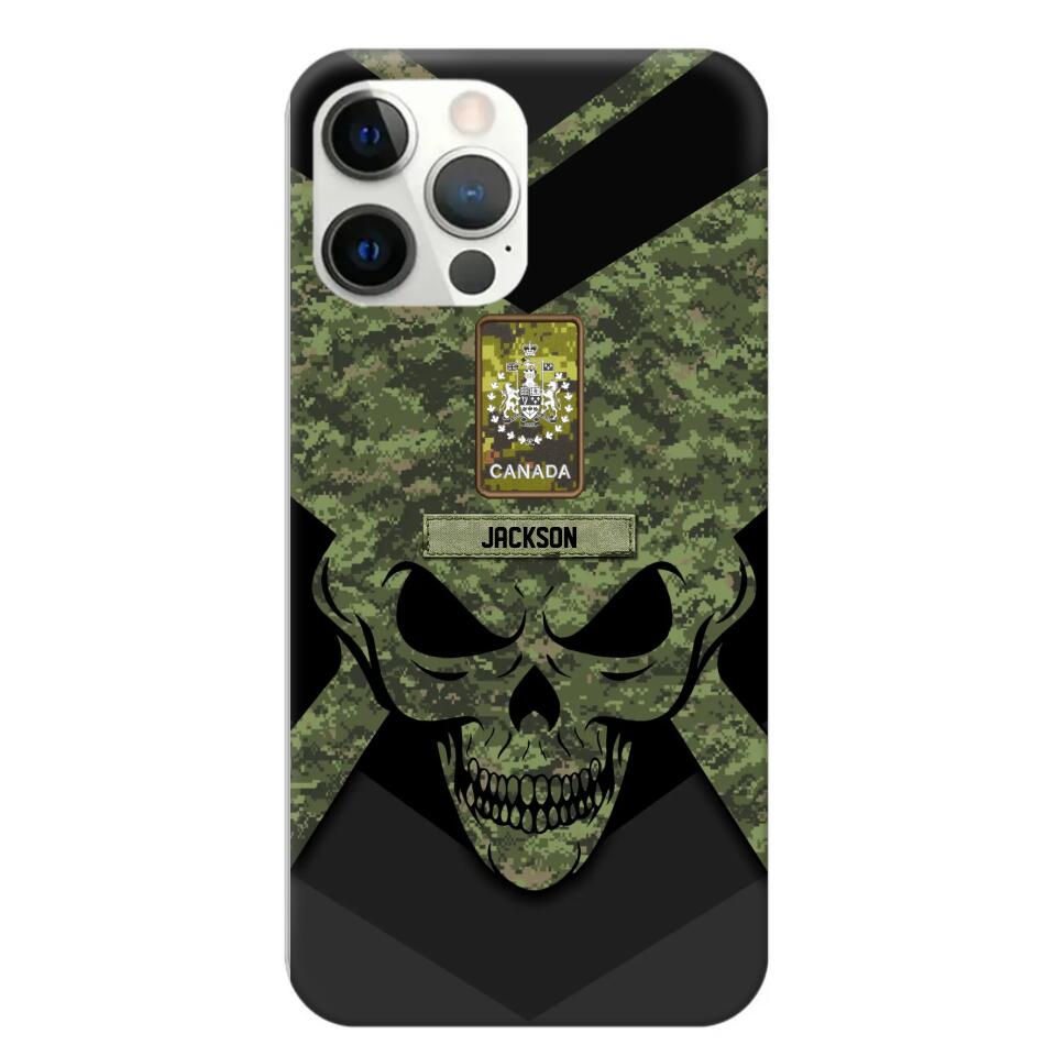 Personalized Canadian Soldier/ Veteran Rank Camo with Name Phonecase Printed 23FEB-HQ10