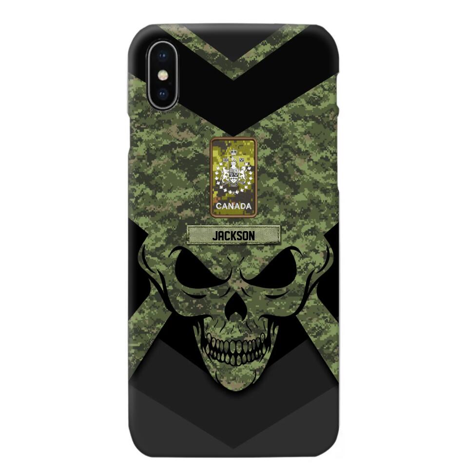 Personalized Canadian Soldier/ Veteran Rank Camo with Name Phonecase Printed 23FEB-HQ10